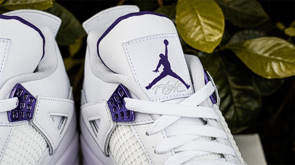 PK GOD Jordan 4 Retro Metallic Purple RETAIL MATERIALS READY TO SHIP